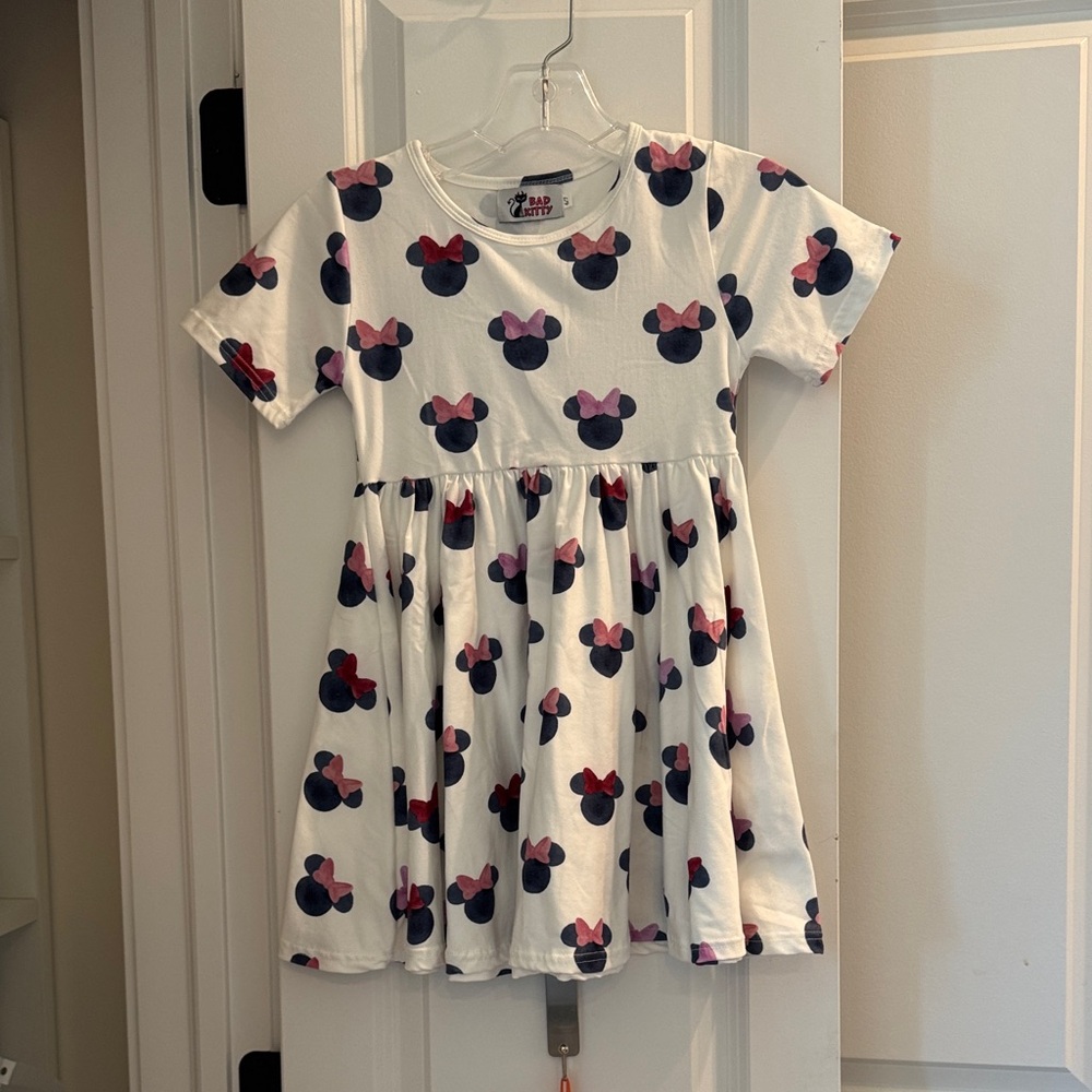Minnie Mouse Charming Bow Print Kids Dress Never Worn